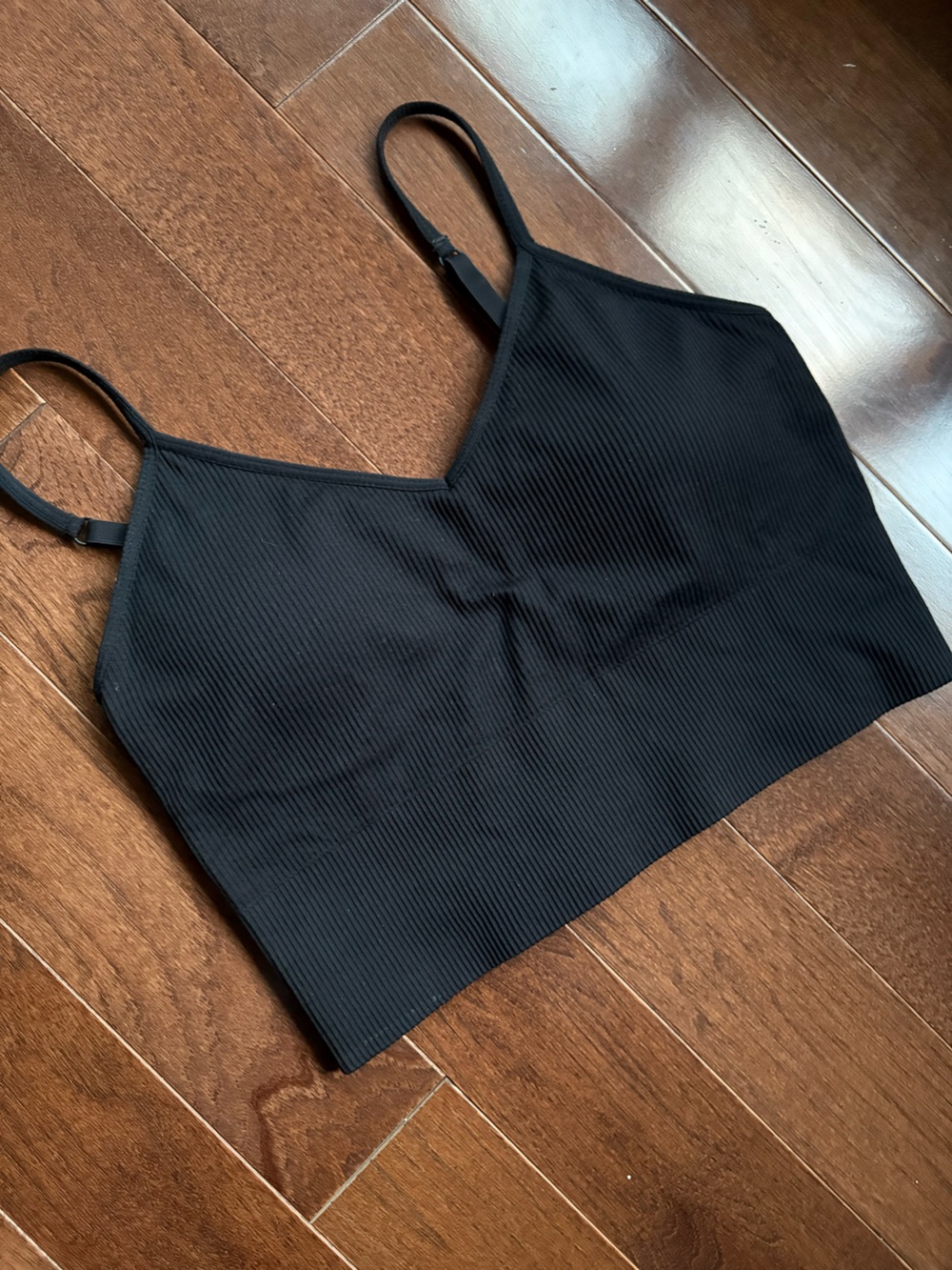 Z by Zella Sports Bra Black Size L Snug Fit, Ribbed, Adjustable - Nordstrom Rack
